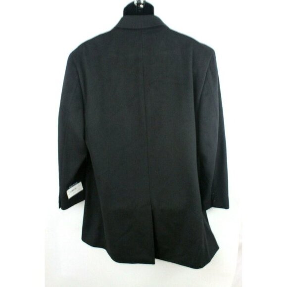 Nautica Men Coat BargeTailor Fit Three Button Wool Over Top Black Sz 48 R - Picture 10 of 15